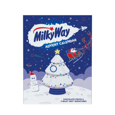 Milky Way milk chocolate advent calendar 110g, imported from the UK