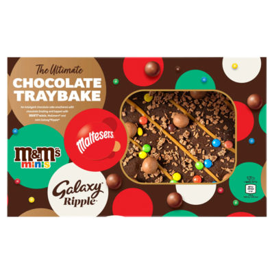 M&M's chocolate traybake with candy toppings, UK version