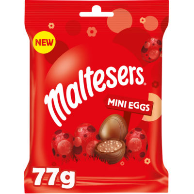 Maltesers mini milk chocolate eggs 77g (British brand)