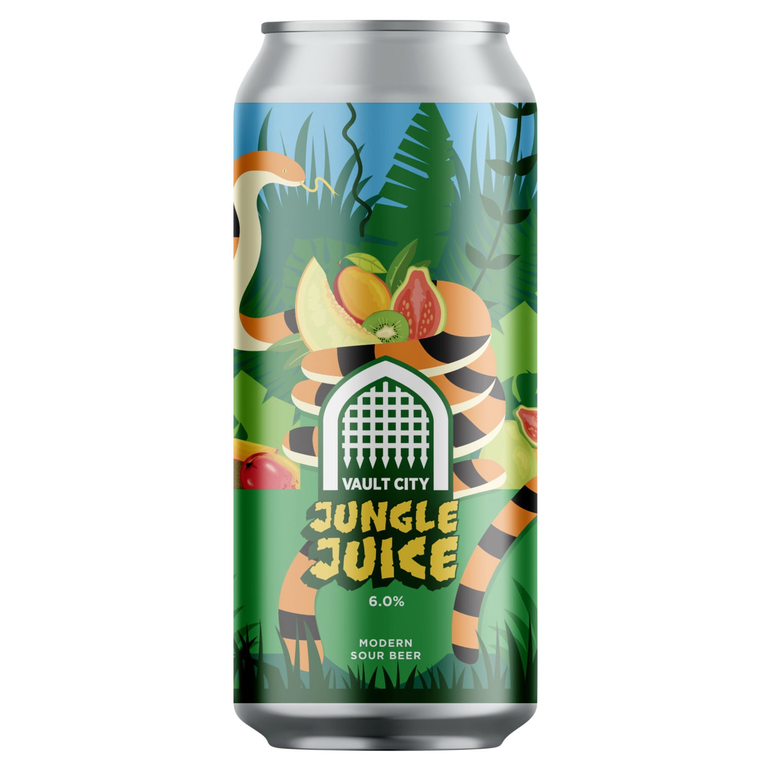 Vault City Jungle Juice sour beer 440ml, imported from the UK