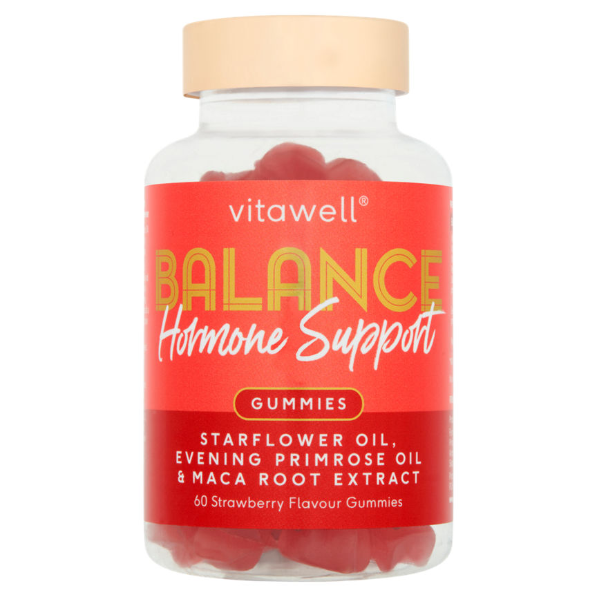 Vitawell Balance Hormone Support 60 Strawberry Flavour Gummies GOODS ASDA   