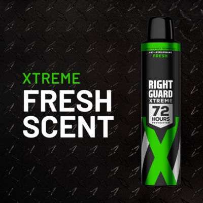 Right Guard Xtreme Fresh anti-perspirant spray 250ml, imported from the UK