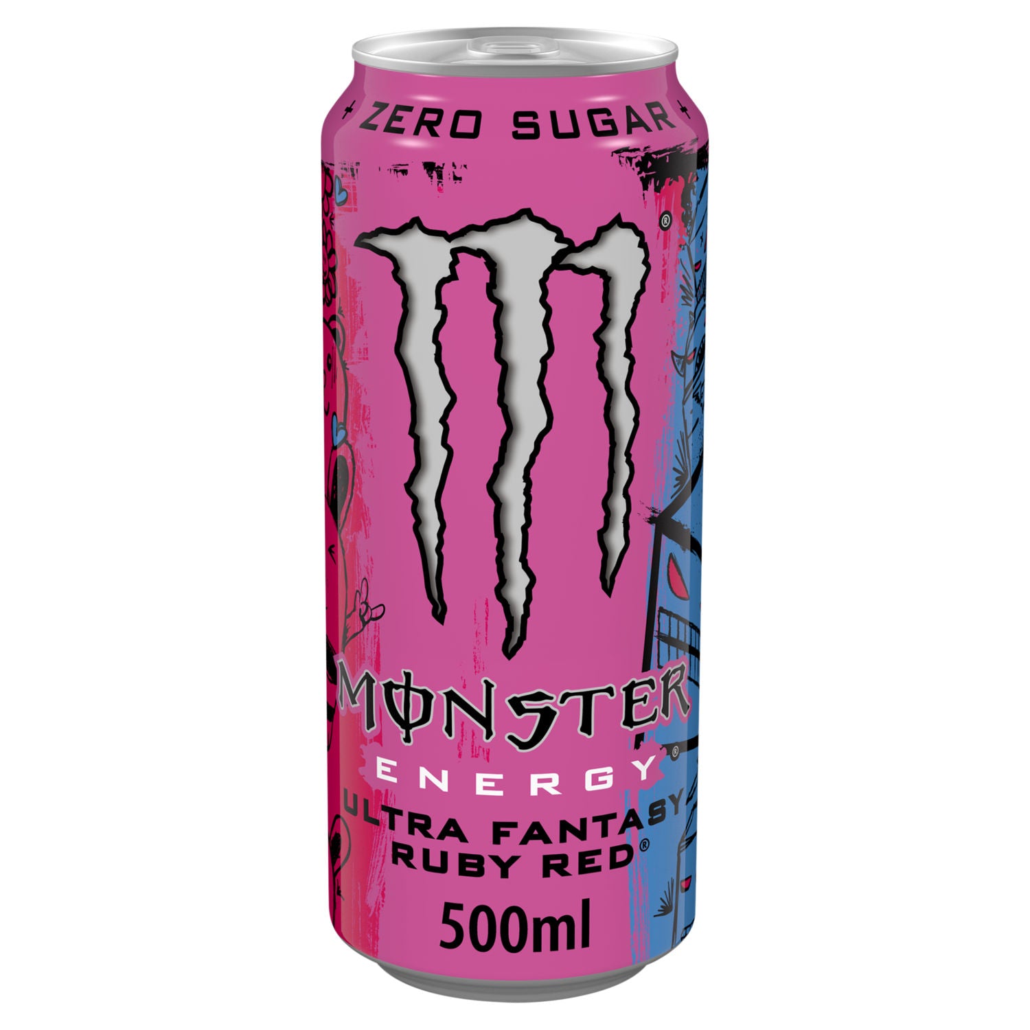 Monster energy drink Ultra Fantasy Ruby Red 500ml, imported from the UK