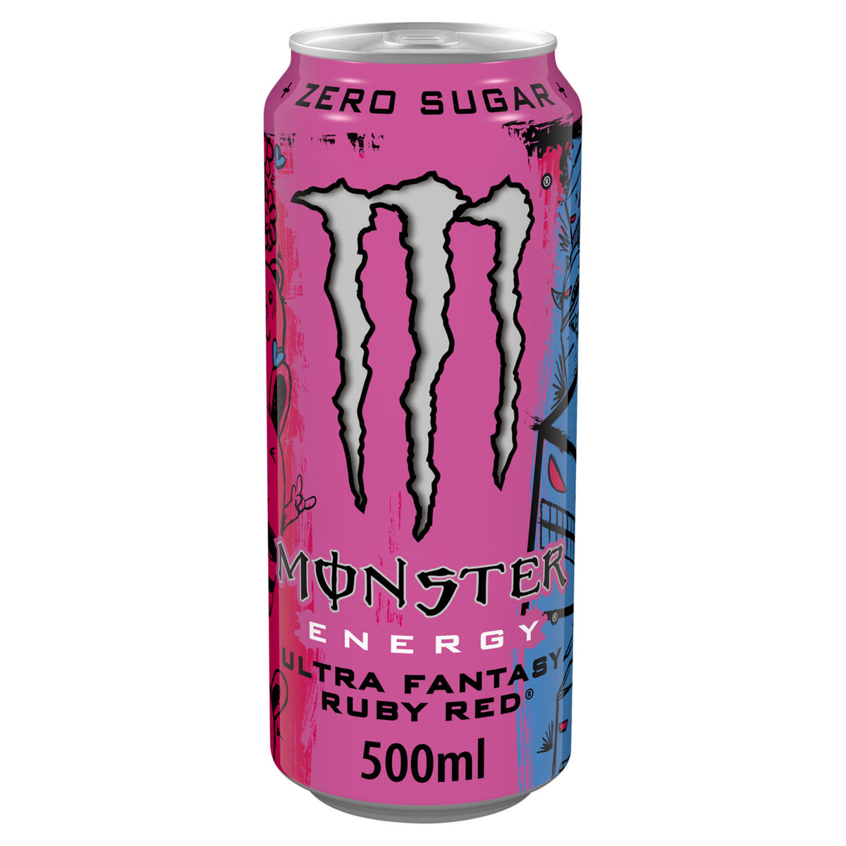 Monster energy drink Ultra Fantasy Ruby Red 500ml, imported from the UK