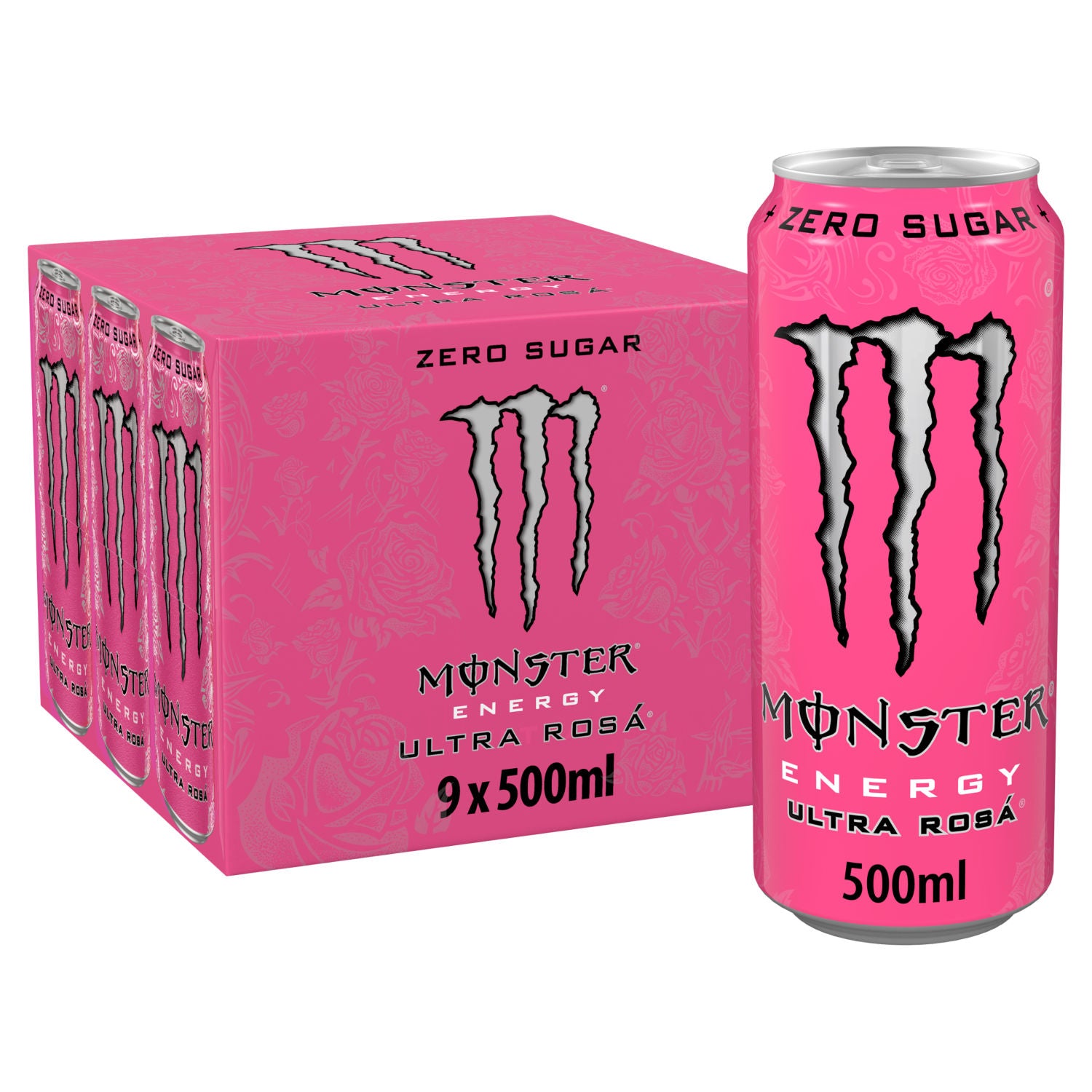 Monster Ultra Rosa energy drink 9 x 500ml cans, UK version