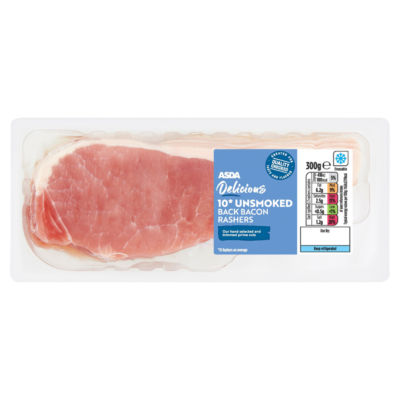 ASDA Ungesalzene Rückenspeckscheiben 300g