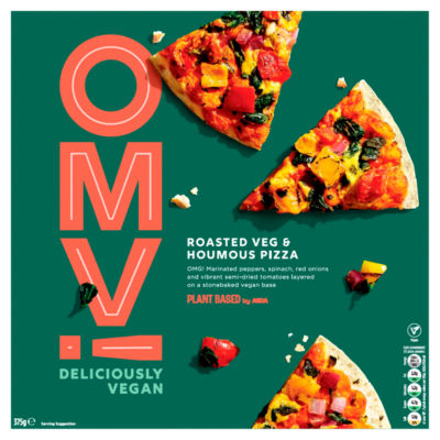 Pizza croustillante aux légumes rôtis et houmous OMG! 375g