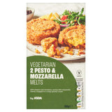 Asda vegetarian pesto & mozzarella melts 280g - British product