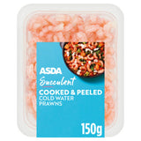 ASDA cold water cooked peeled prawns 150g - British product