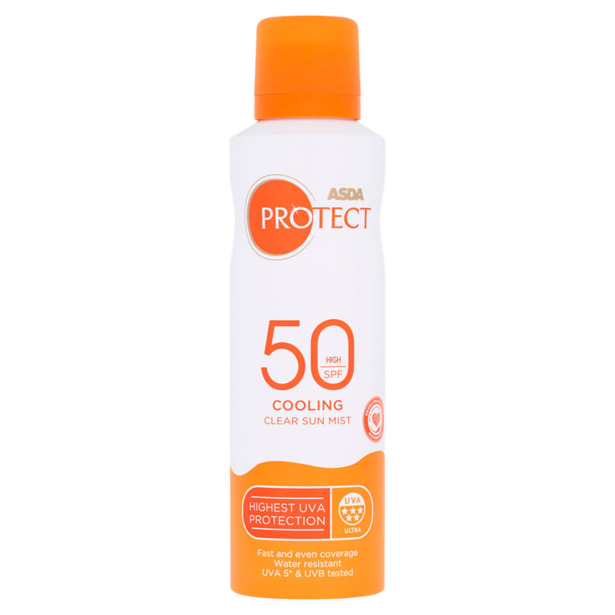 ASDA Protect SPF 50+ Cooling Clear Sun Mist