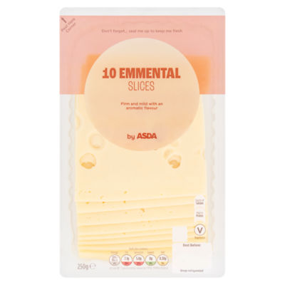 ASDA Emmental cheese slices 250g - British product