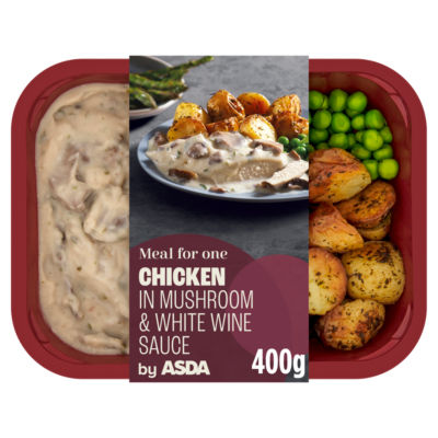 ASDA Meal for One Chicken in Mushroom  White Wine Sauce 400g