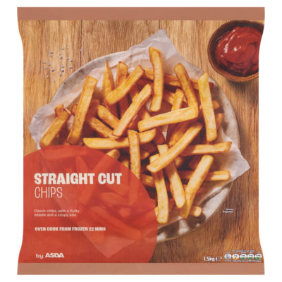 ASDA Gerade geschnittene Pommes Frites Tiefkühlkartoffeln 1,5 kg