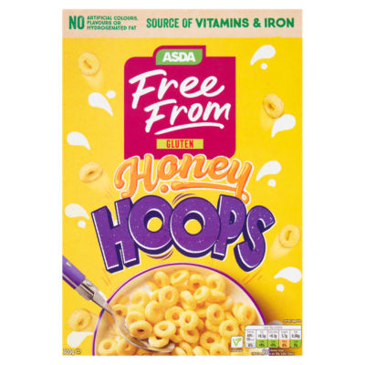 ASDA ASDA Honey Hoops Gluten and Milk Free Cereal 300g- Buy online at McGrocer