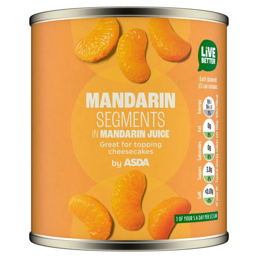 ASDA Mandarin Segments in Mandarin Juice GOODS ASDA   