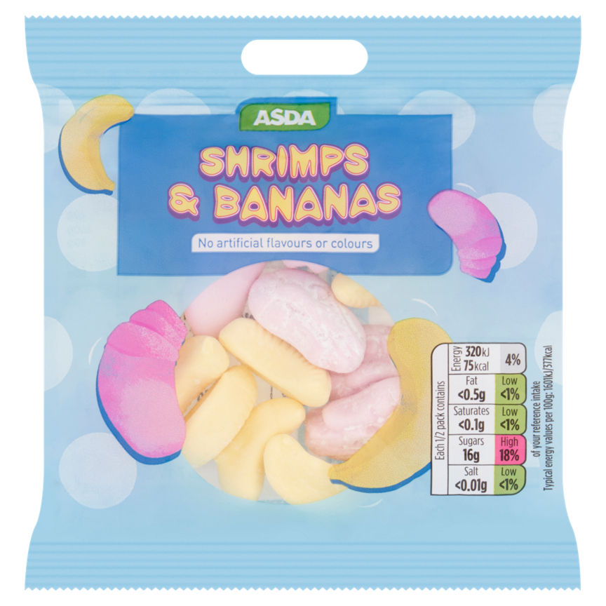 ASDA Shrimps & Bananas Foam Sweets GOODS ASDA   