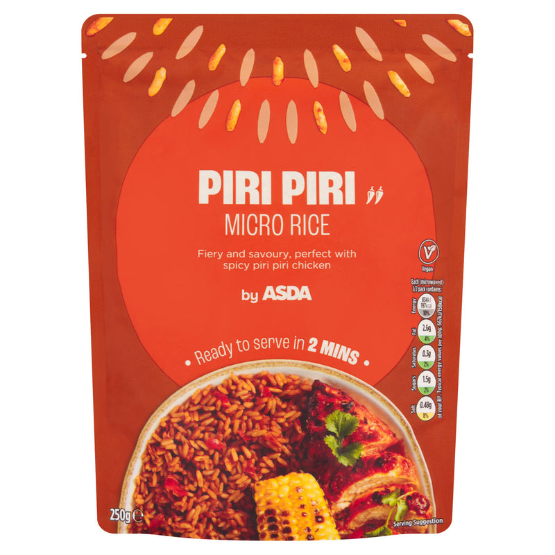 ASDA Piri Piri Microwave Rice 250g - British product