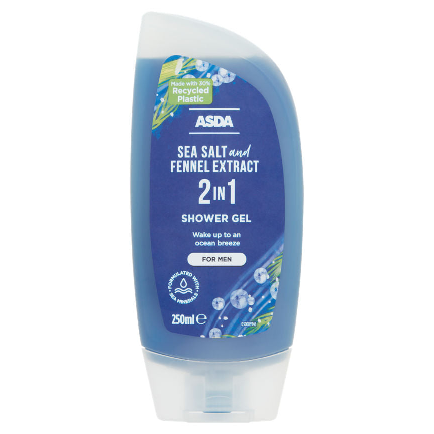 ASDA 2 in 1 Sea Salt and Fennel Extract Shower Gel for Men GOODS ASDA   