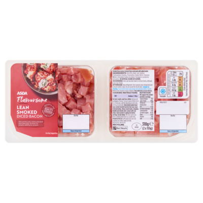 ASDA Aromatischer Magerer Geräucherter Speck Würfel 310g