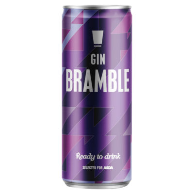 ASDA Gin Bramble ready-to-drink cocktail 250ml, imported from the UK