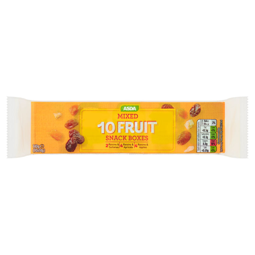 ASDA 10 Mixed Fruit Snack Boxes