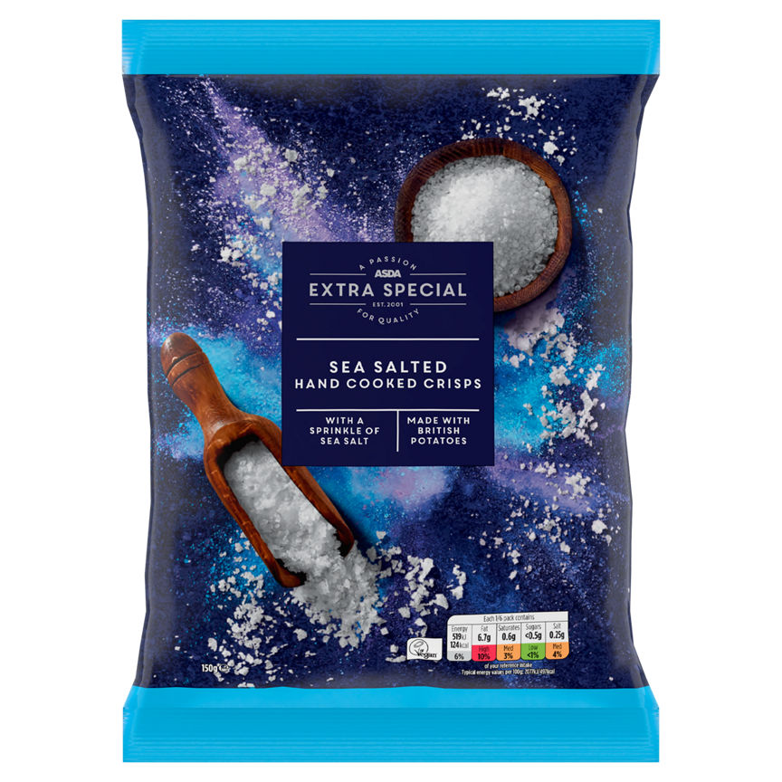 ASDA Extra Special Sea Salted Hand Cooked Sharing Crisps