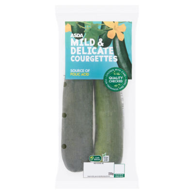 ASDA mild delicate courgettes 330g - British product
