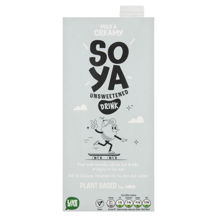 ASDA Unsweetened Soya Drink GOODS ASDA   