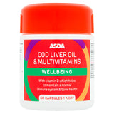 ASDA Cod Liver Oil & Multivitamins Wellbeing Capsules GOODS ASDA   