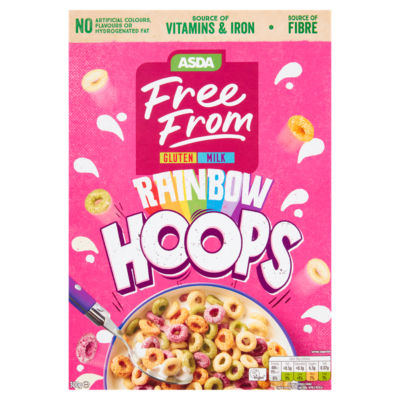 ASDA ASDA Free From Rainbow Hoops Gluten-Free Cereal Hoops 300g- Buy online at McGrocer