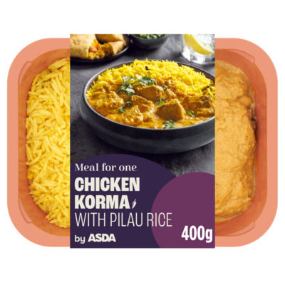 ASDA Chicken Korma meal with Pilau Rice 400g - British product