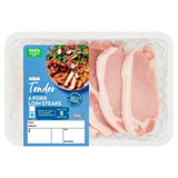 Asda Tender Pork Loin Steaks 6 Pack 600g - British product