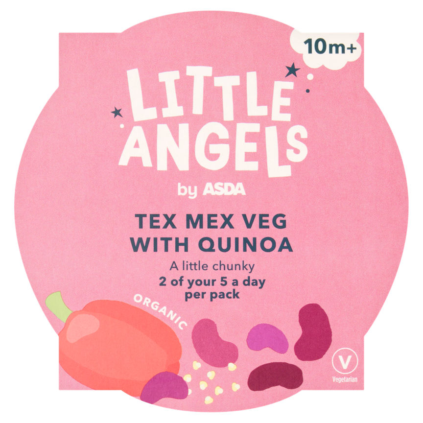 LITTLE ANGELS by ASDA Organic Tex Mex Veg with Quinoa Baby Food 10+ Months GOODS ASDA   