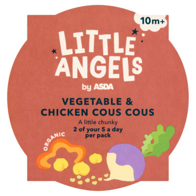 Couscous Poulet et Légumes Bio Little Angels by ASDA 10 mois+ 190g