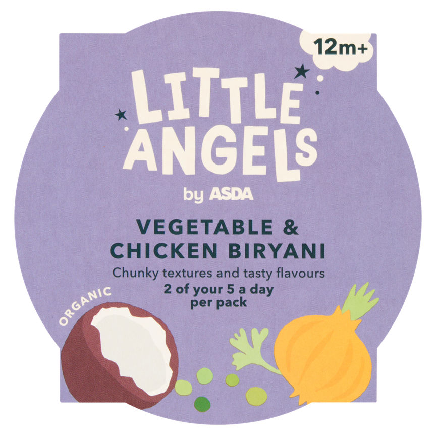 LITTLE ANGELS by ASDA Organic Vegetable & Chicken Biryani Baby Food 12+ Months GOODS ASDA   