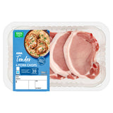 ASDA 4 Tender Pork Chops 700g Package - British product