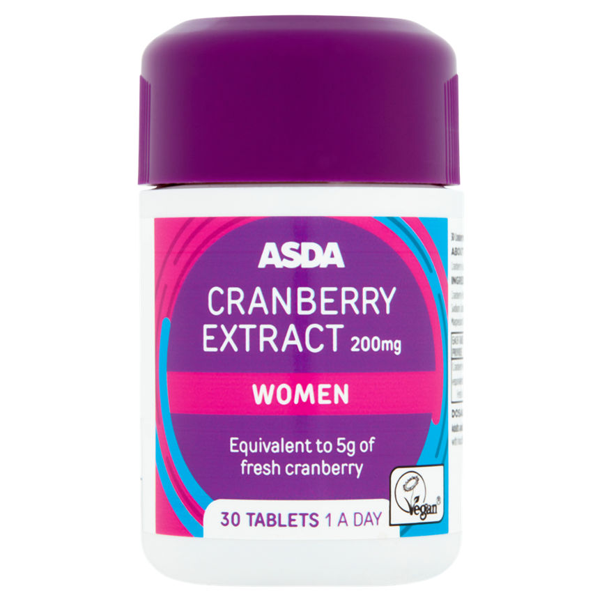 ASDA Cranberry Extract 200mg Women 30 Tablets GOODS ASDA   