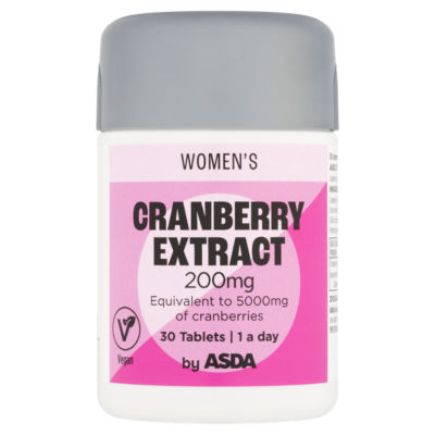 ASDA Women's Cranberry Extract 200mg 30 Tablets - British product