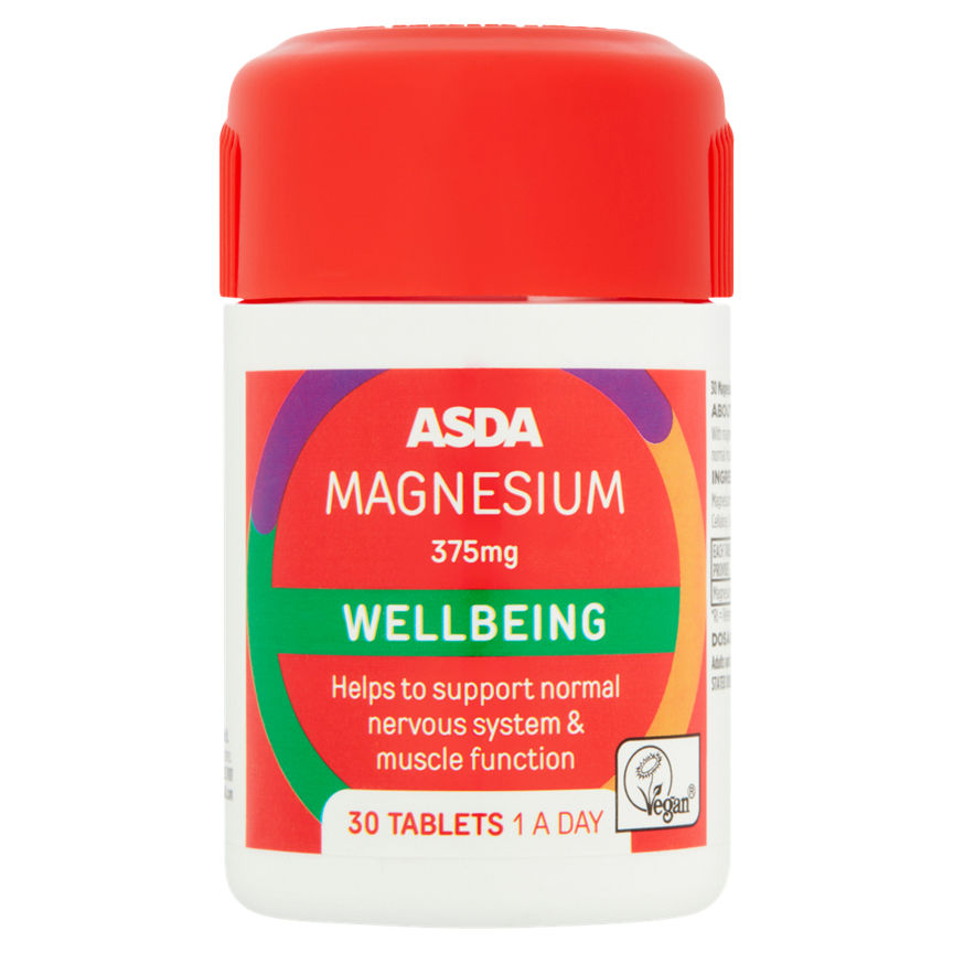 ASDA Magnesium 375mg Wellbeing Tablets 1 A Day