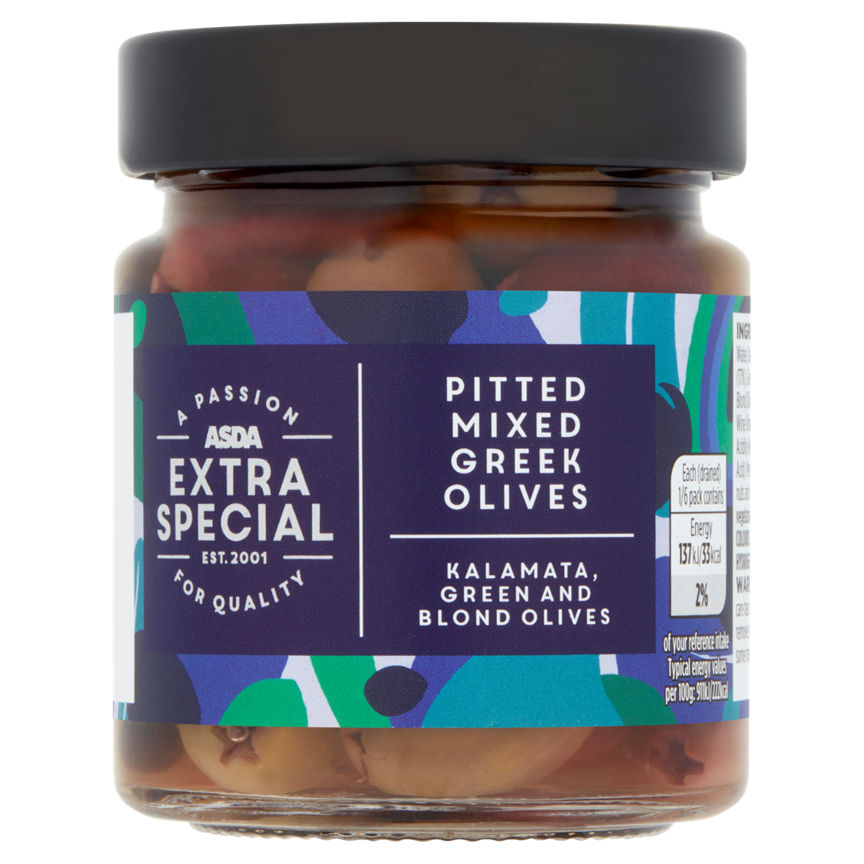 ASDA Extra Special Pitted Mixed Greek Olives Jar GOODS ASDA   