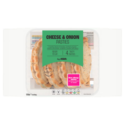 ASDA 4 Cheese & Onion Pasties