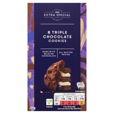 Cookies Triple Chocolat ASDA Extra Special 200g