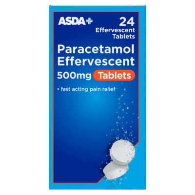 ASDA Paracetamol Brausetabletten zur Schmerzlinderung, 24er-Packung