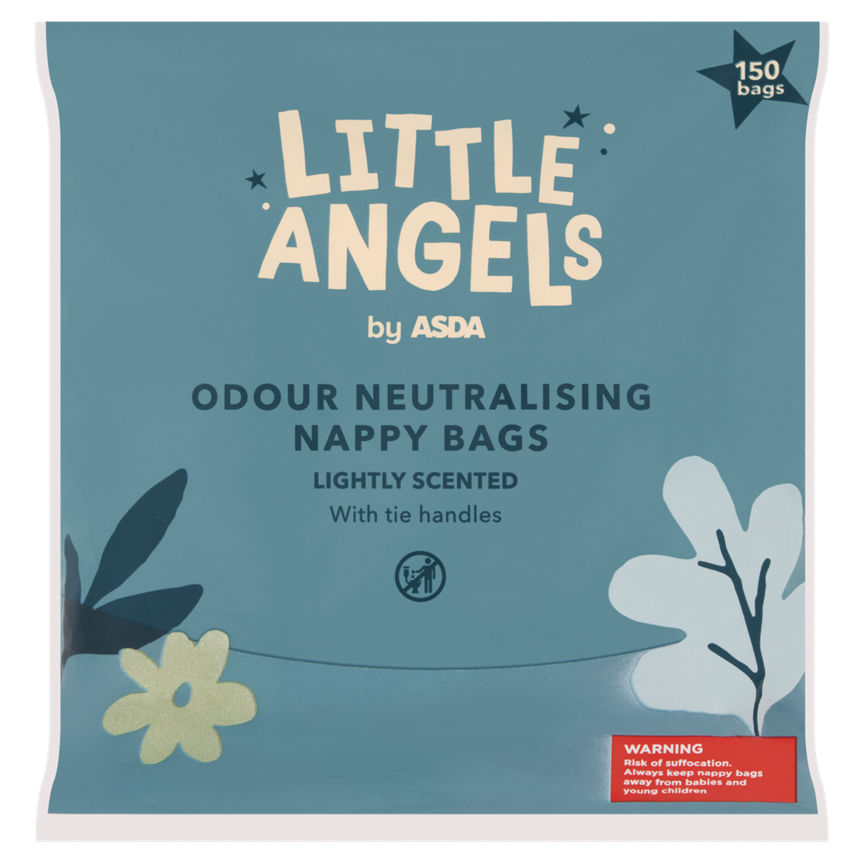 LITTLE ANGELS by ASDA 150 Odour Neutralising Nappy Bags GOODS ASDA   