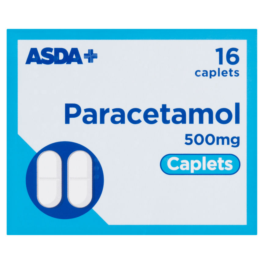 ASDA Paracetamol 500mg Caplets 16 Caplets GOODS ASDA   