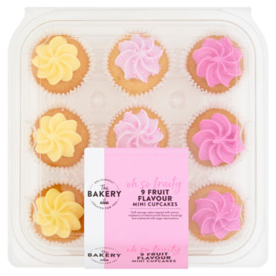 The Bakery at ASDA fruit mini cupcakes 9-pack (British brand)