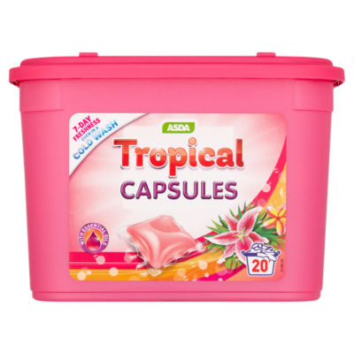ASDA Tropical laundry capsules 480g - British product