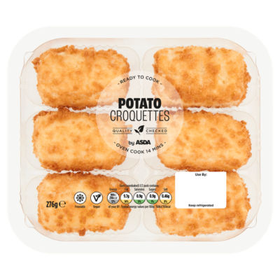 ASDA Crisp & Fluffy Kartoffelkroketten 276g