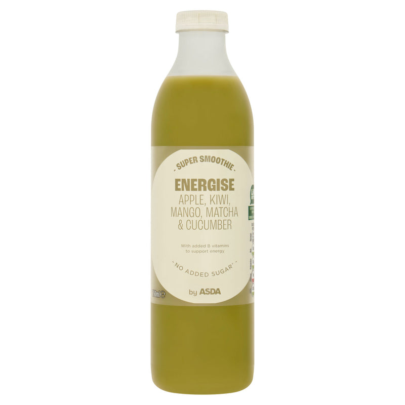ASDA Energise Apple, Kiwi, Mango, Matcha & Cucumber smoothie 750ml - British product