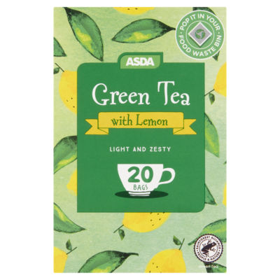 ASDA Grønn te med sitronsmak teposer 40g